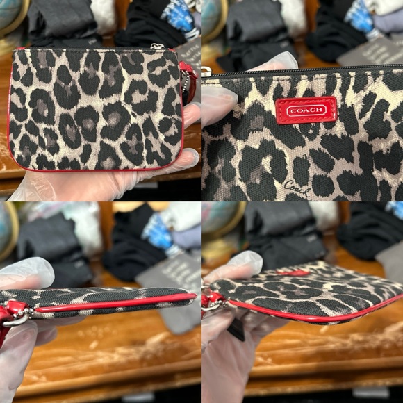 Coach Park Ocelot Leopard Print Cloth Wristlet Wallet - “Jennie” - Picture 5 of 16